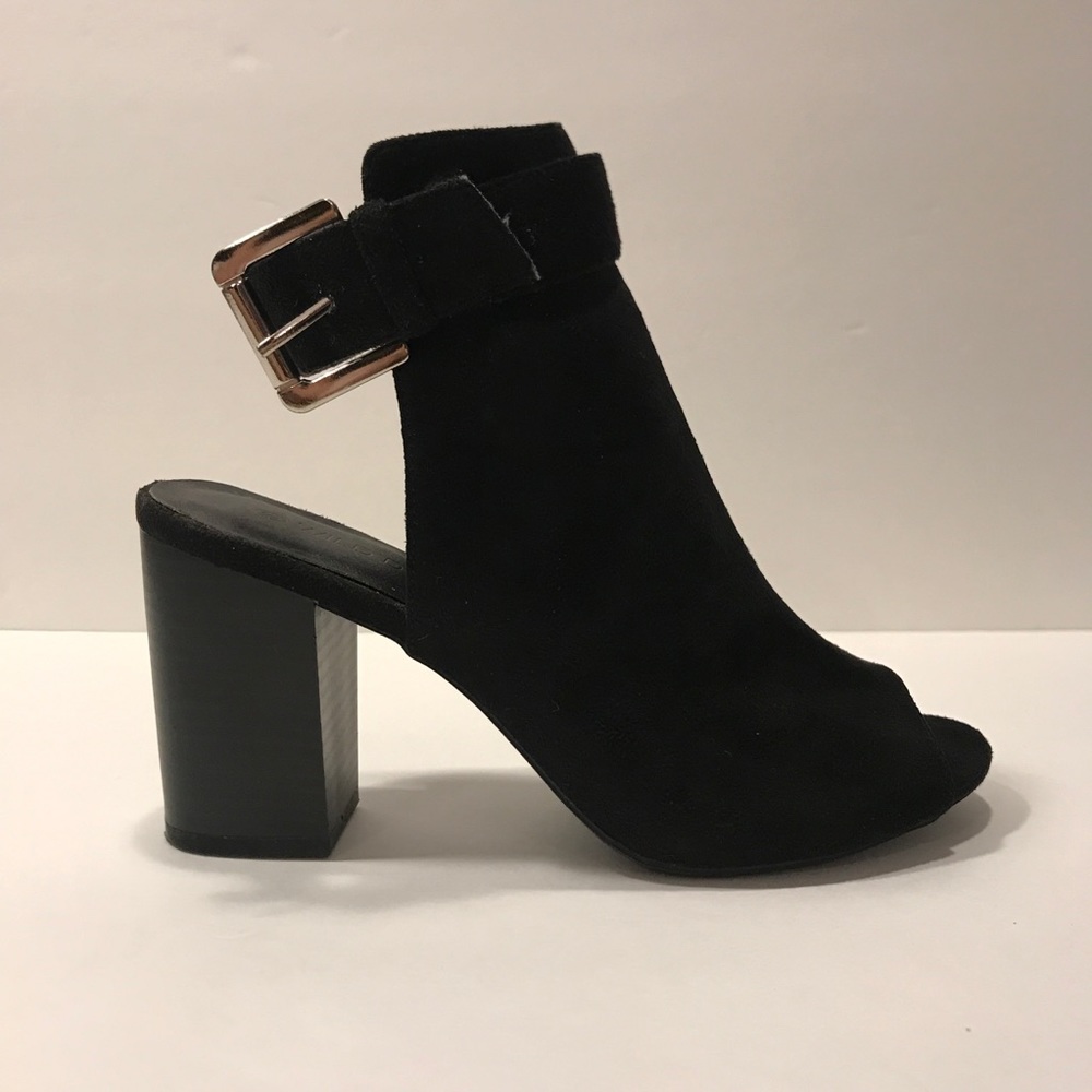 Ankle Buckle Peep Toe Bootie